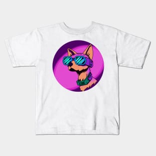 Cyberpunk dog Kids T-Shirt